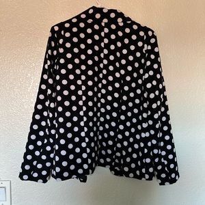 Black and White Polka Dot Blazer